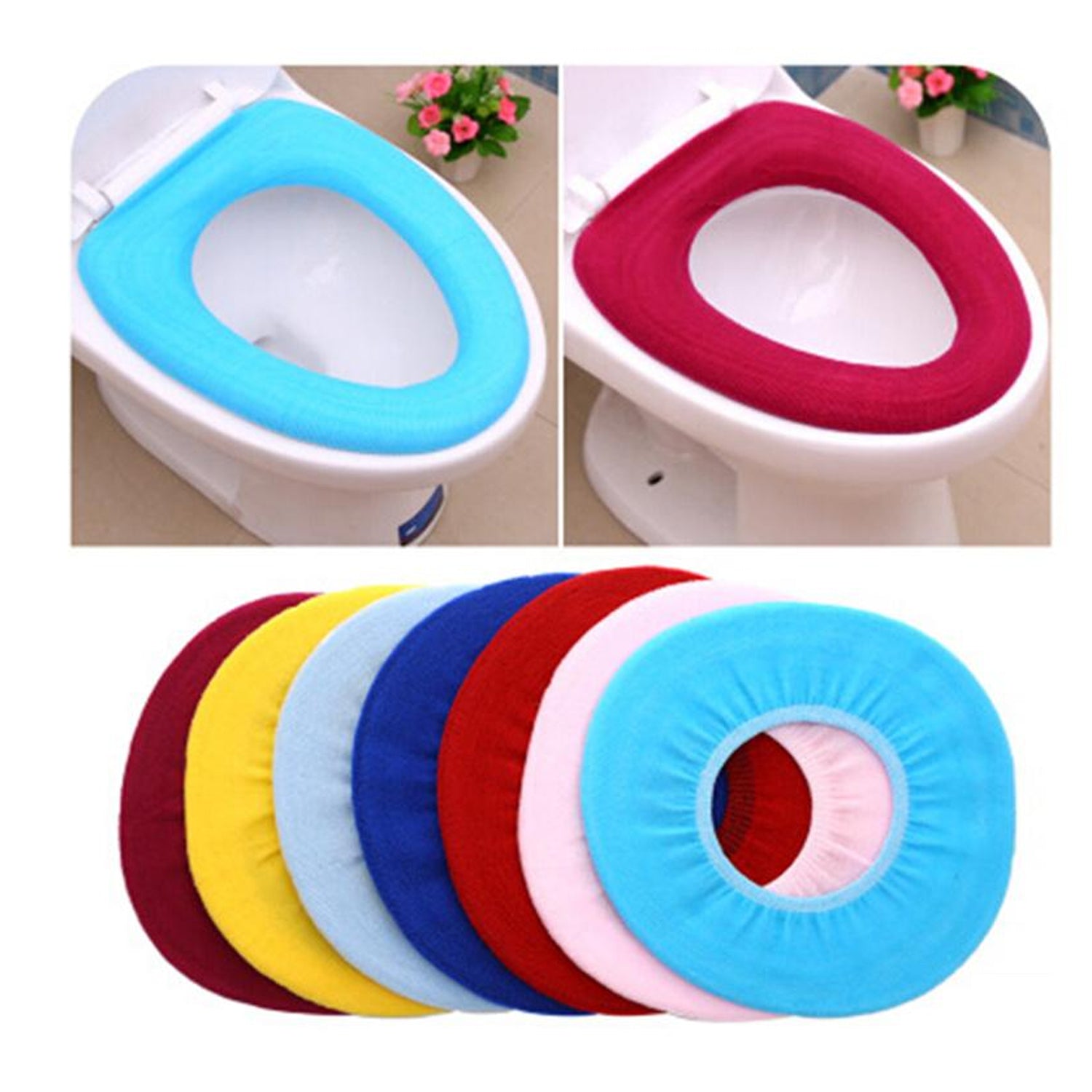 4768 Bathroom Soft Thicker Warmer Stretchable Washable Cloth Toilet Seat Cover Pads (1pc) 4768 Bathroom Soft Thicker Warmer Stretchable Washable Cloth Toilet Seat Cover Pads (1pc)